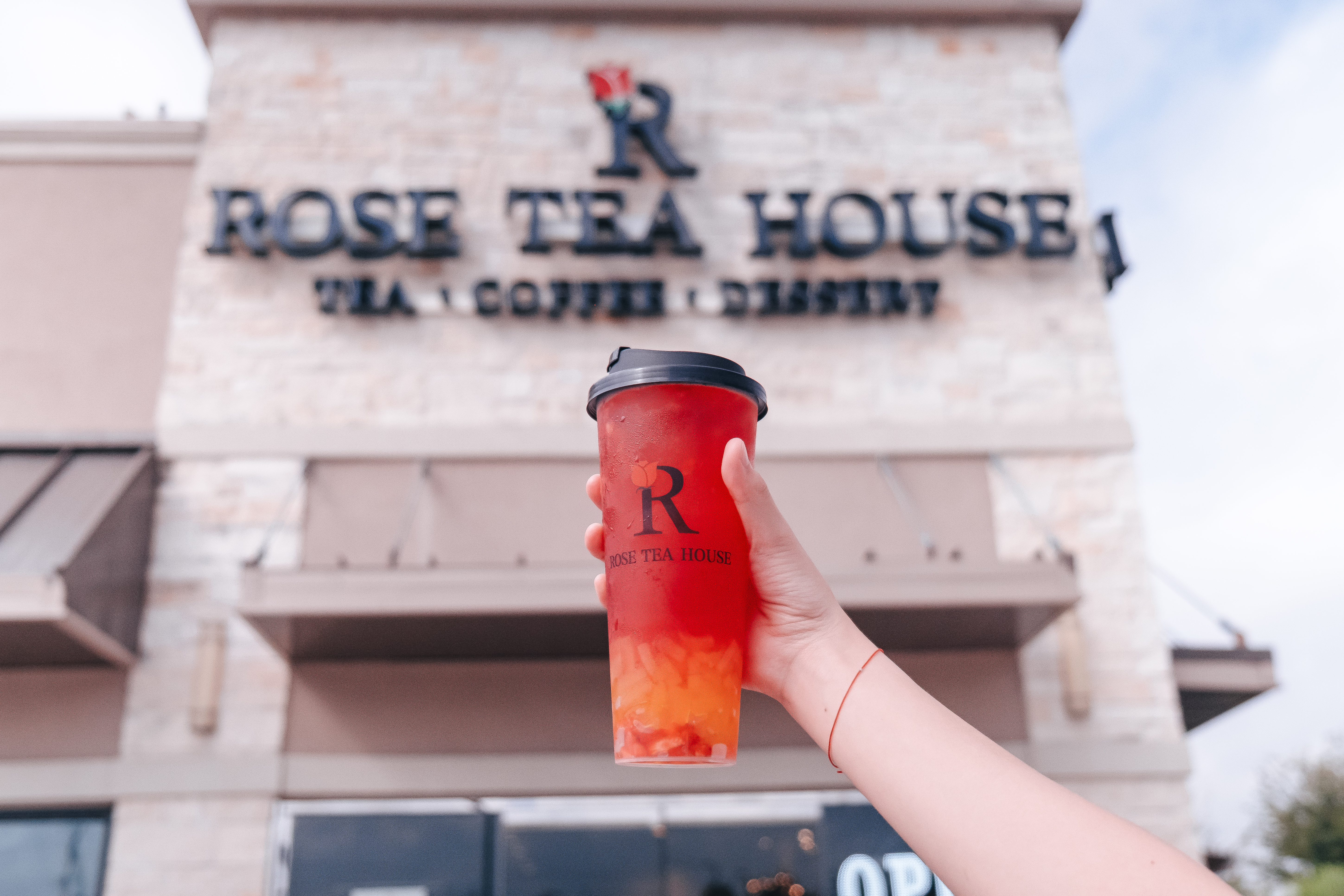 Fruit tea in front of our store